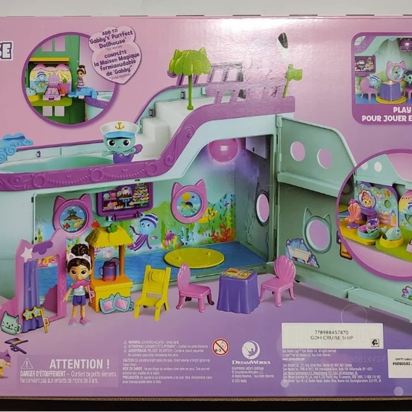 Gabby’s Dollhouse, Gabby Cat Friend Ship Cruise Ship Toy Vehicle Playset - Picture 2 of 3